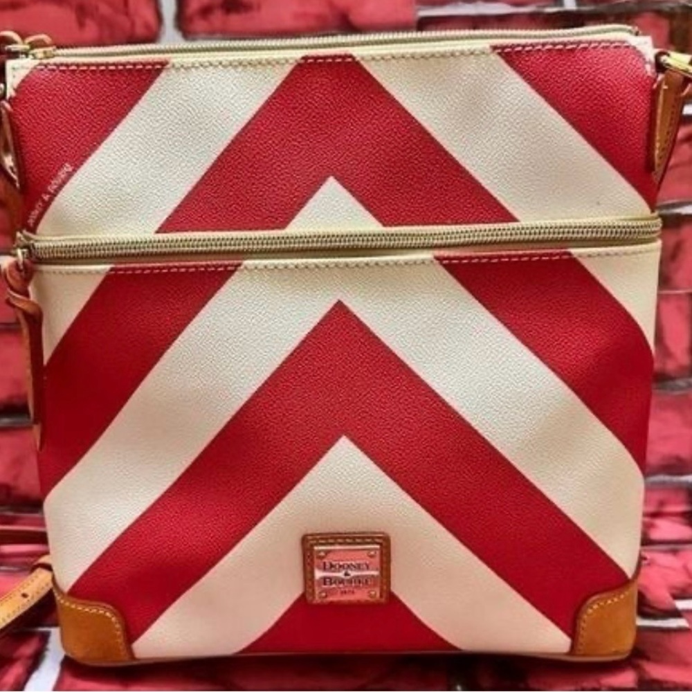 Dooney & Bourke Red and White Crossbody Bag